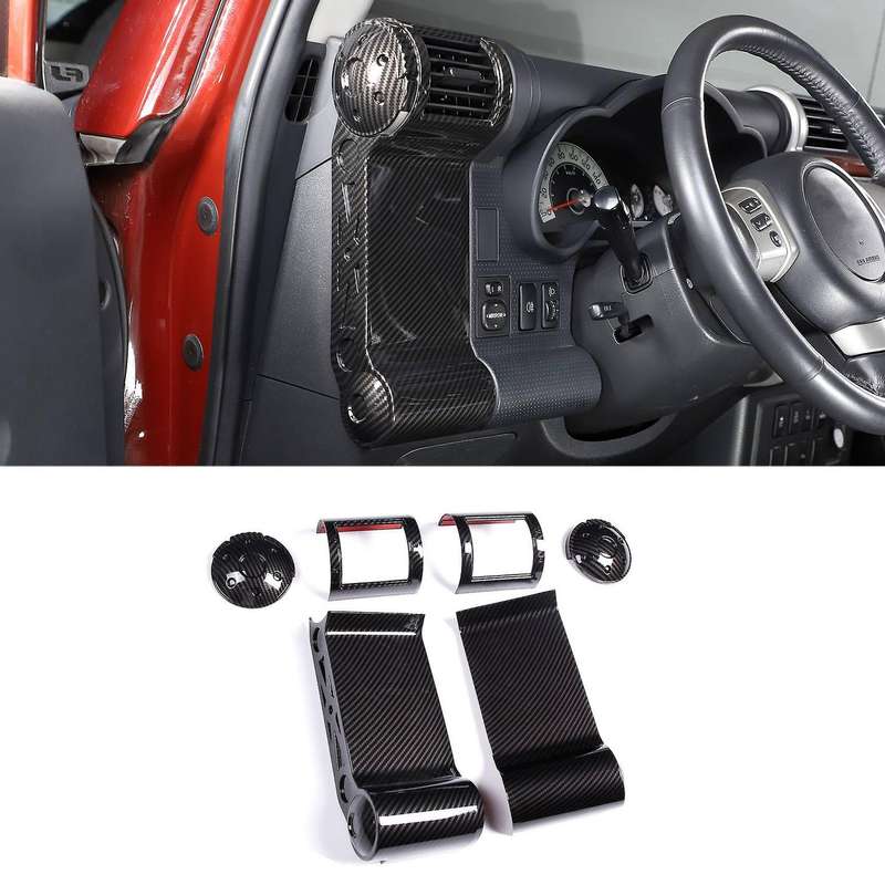 Side Air Outlet Frame Trim For-toyota Fj Cruiser 2007-2021 Black