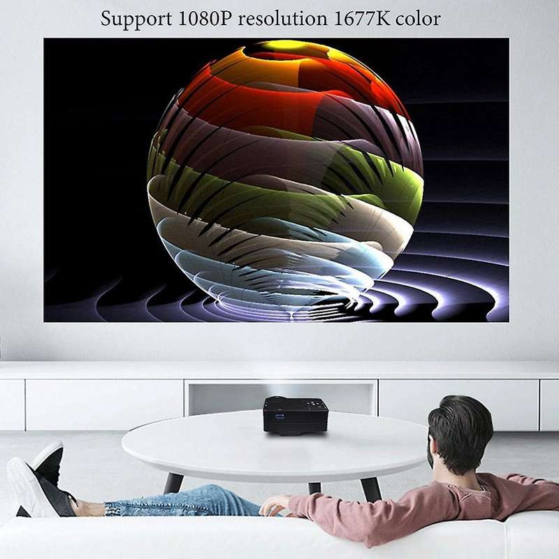 Wireless & Convenient Large-screen Home , Full Hd Projector-eu Plug