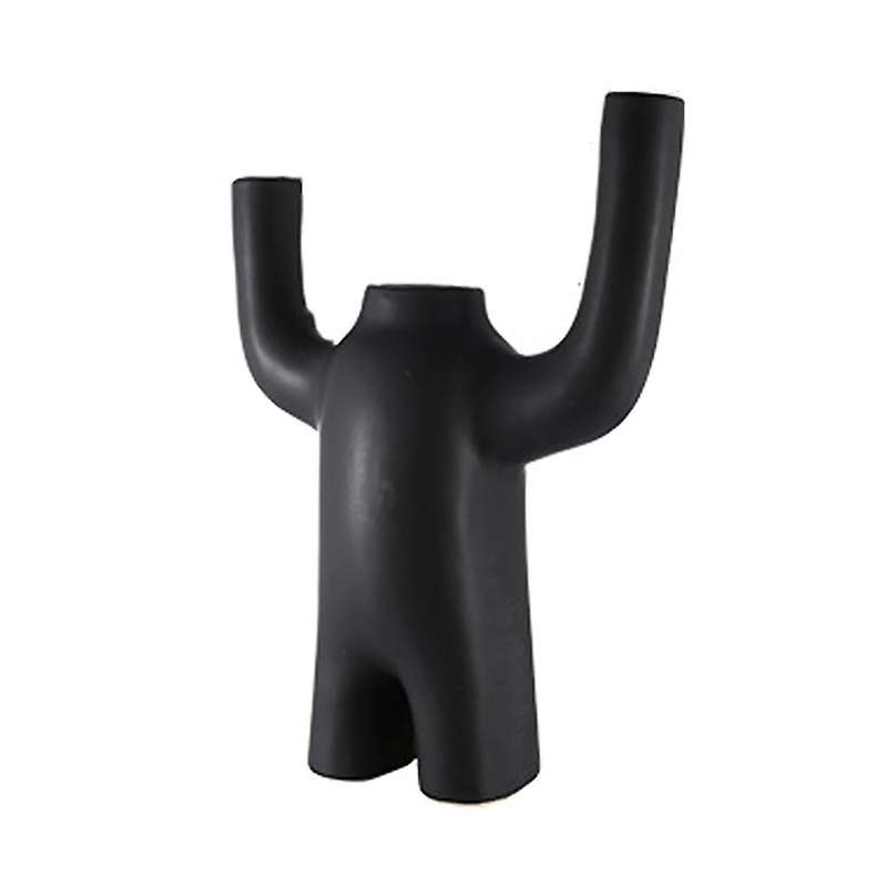 Ceramic Vase Abstract Robot Decoration Countertop Vase Home Decor-1