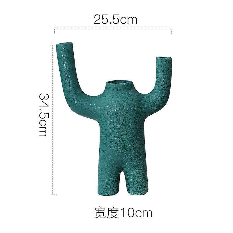 Ceramic Vase Abstract Robot Decoration Countertop Vase Home Decor-1