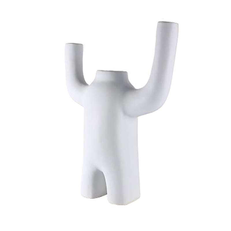 Ceramic Vase Abstract Robot Decoration Countertop Vase Home Decor-2
