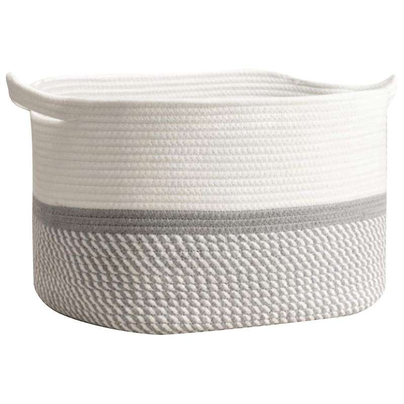 Storage Basket Cotton Rope Woven Storage Organizing Basket, 55x35cm