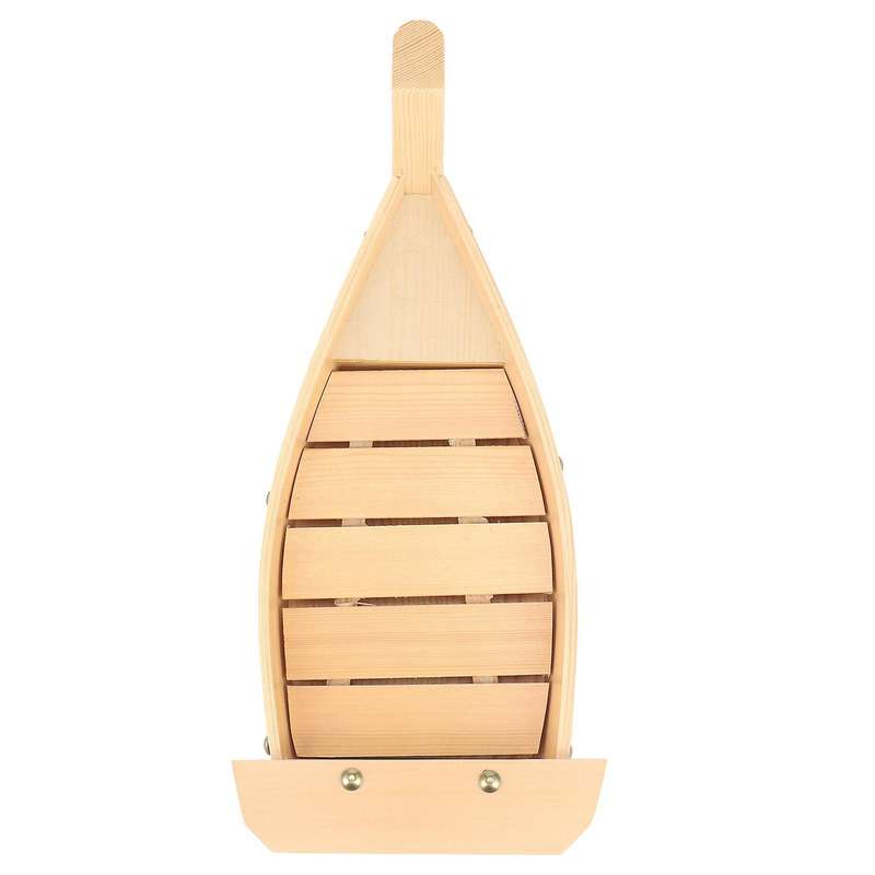 2x 42x17x7.5cm Japanese Cuisine Sushi Boats Sushi Tools Wood