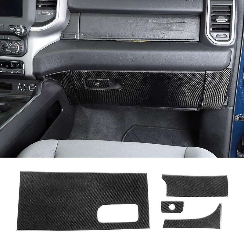Car Co-pilot Storage Box Panel for Ram 1500 2018-2022 Carbon Fiber