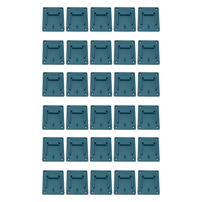 30pcs Wall Mount Storage Bracket Fixing Devices for Makita 18v Blue