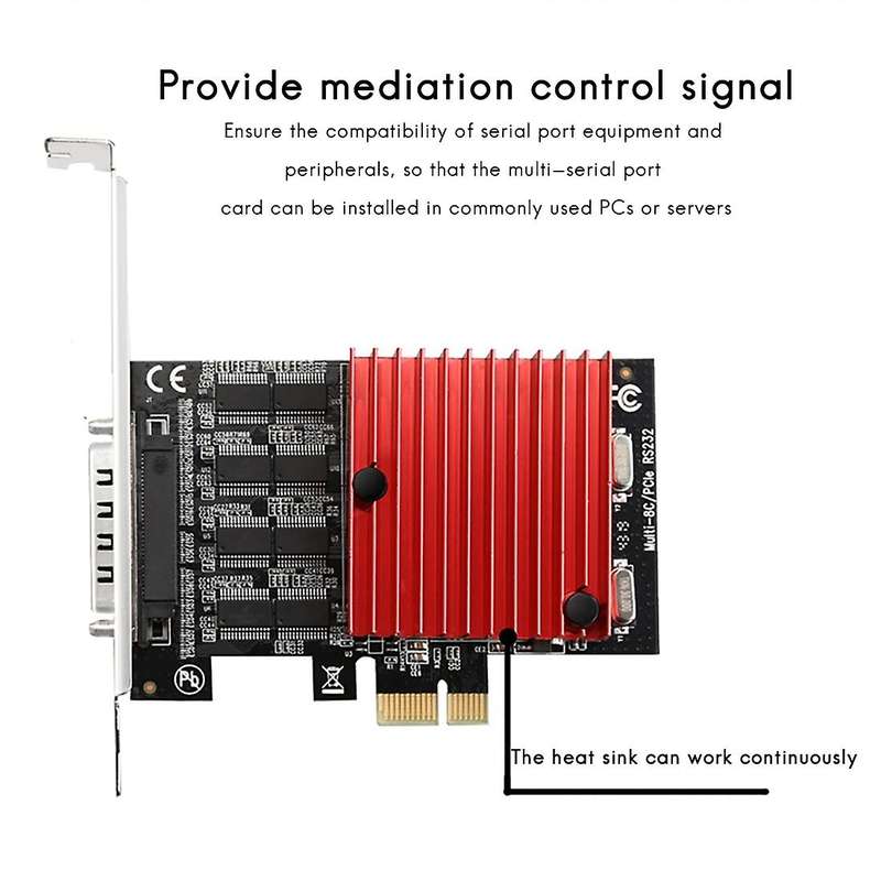 Pcie to 8-port Rs232 Expansion Card Pci-e 8-port Db9 Serial Card