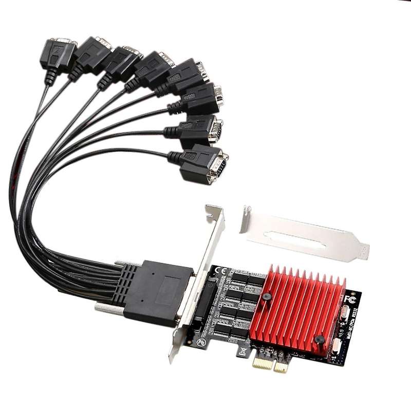 Pcie to 8-port Rs232 Expansion Card Pci-e 8-port Db9 Serial Card