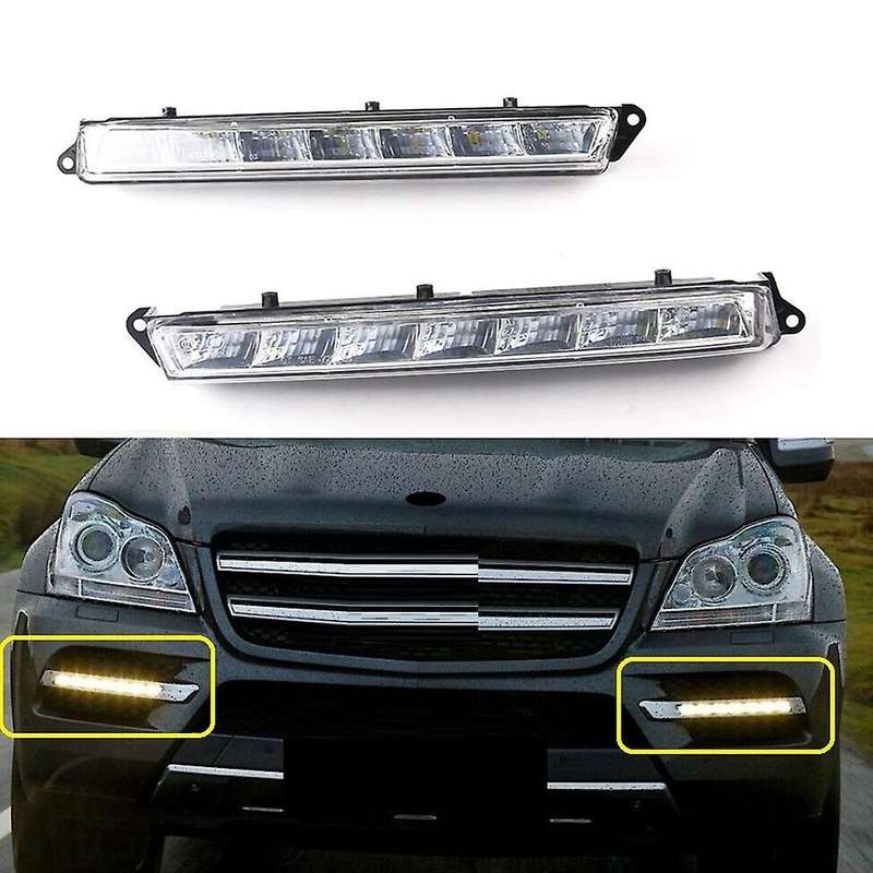 1 Pair Led Daytime Running Light for Mercedes Benz X164 Gl350 Gl450