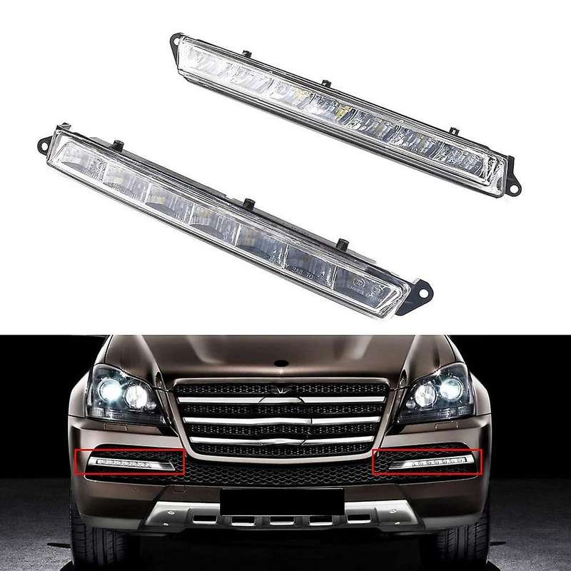 1 Pair Led Daytime Running Light for Mercedes Benz X164 Gl350 Gl450