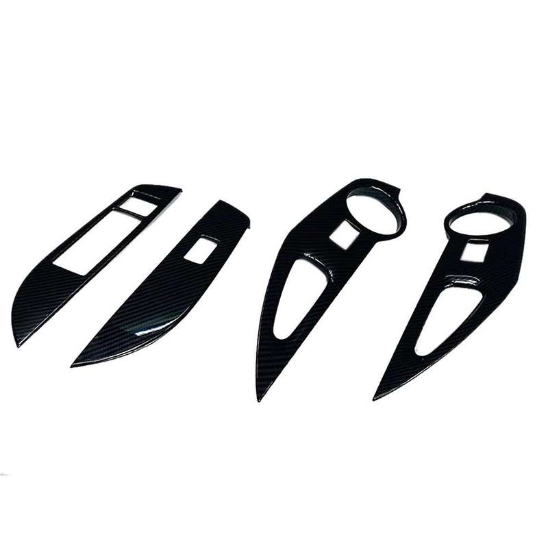 For Toyota Corolla Cross Car Window Lift Switch Cover Carbon Fiber
