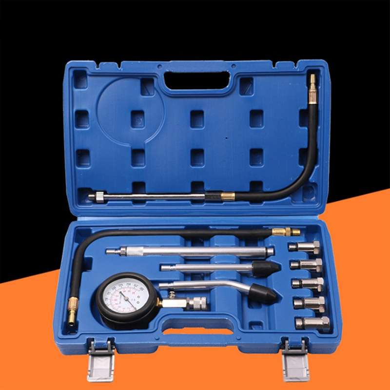 Fuel Pressure Tester Gauge Kit Gasolines Manometer Tool Set for Auto