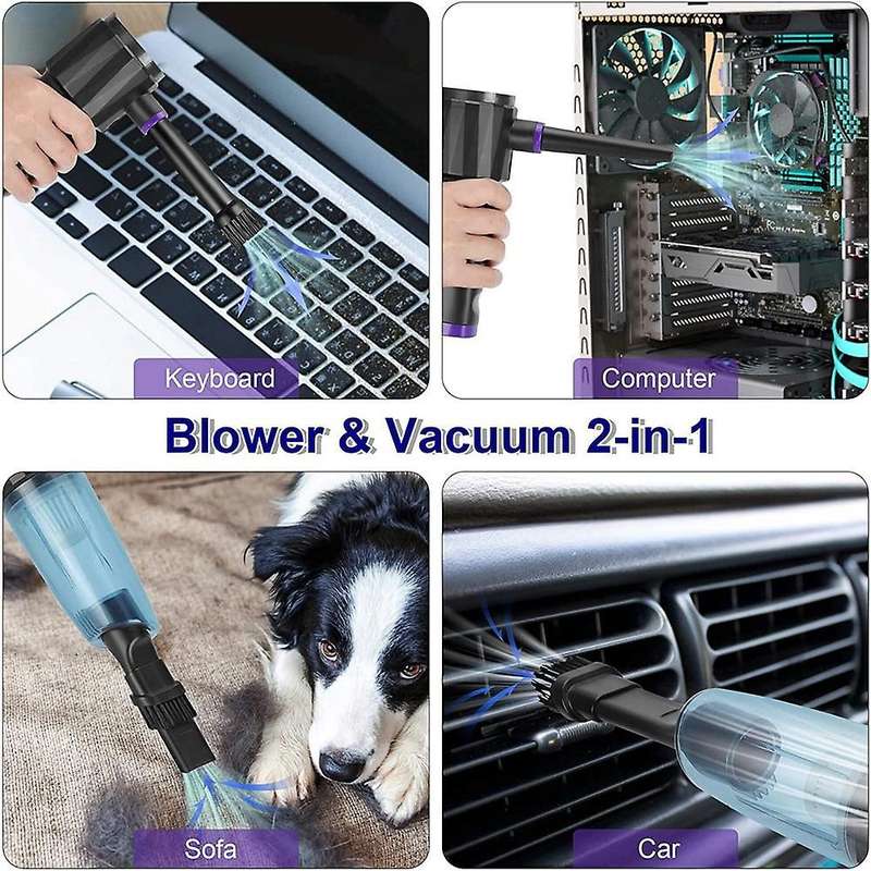 Compressed Air Duster 2-in-1 Vacuum,10000mah Rechargeable, 60000rpm
