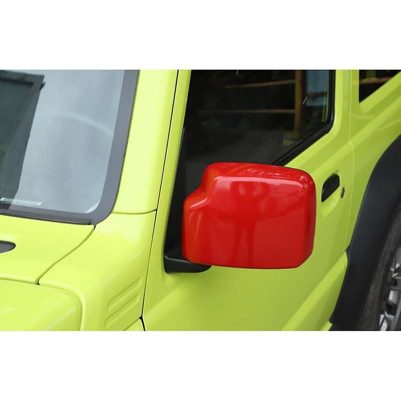 For Suzuki Rear Mirror Decal Frame Cover Trim Decorative ,red