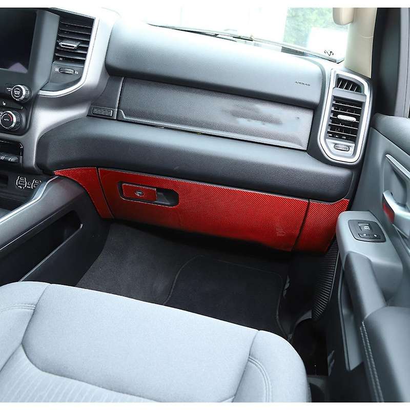 Car Co-pilot Storage Box Panel Trim for Ram 1500 2018-2022 ,red