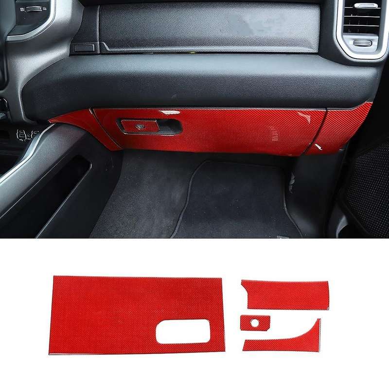 Car Co-pilot Storage Box Panel Trim for Ram 1500 2018-2022 ,red