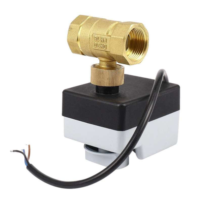 2x Ac220v Dn20 2 Way 3 Wires Motorized Ball Valve Electric Actuator