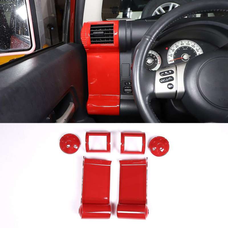 Side Air Outlet Frame Trim For-toyota Fj Cruiser 2007-2021 Red