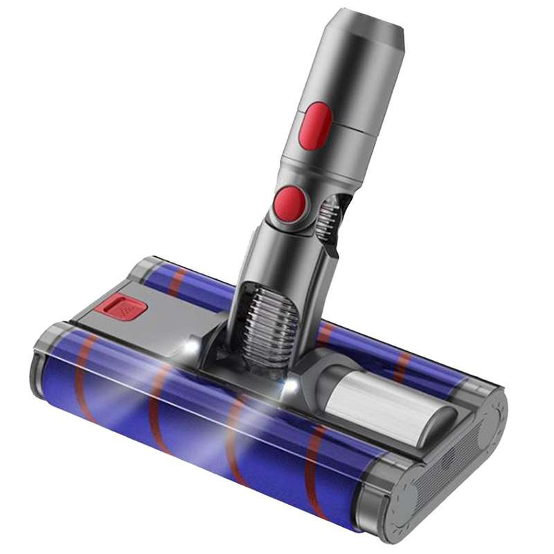 Soft Velvet Double Row Rolling Brush with Lamp Floor Brush Head