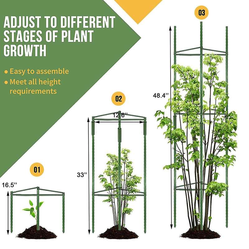 4pack Tomato Cages Garden Plant Support,for Climbing Plants Trellis