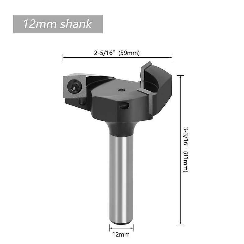 12mm Shank Planing Bits Spoil Board Cnc Surfacing Router Bits
