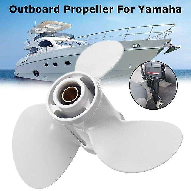 Outboard Propeller Aluminum Alloy 3 Blade Black 10 Spline Tooth