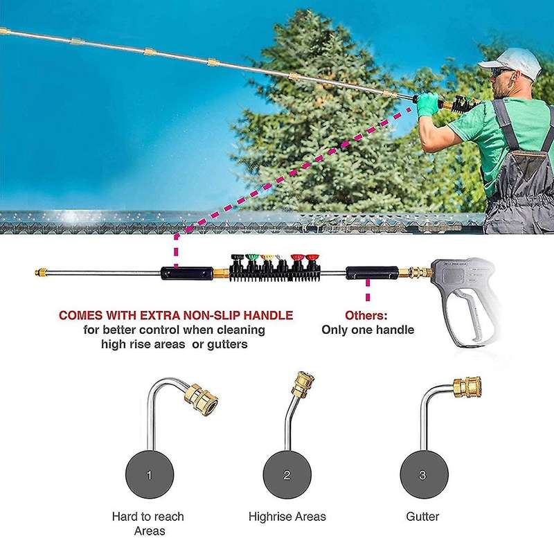 Pressure Washer Attachment Set -with 6 Spray Nozzle Tips-4000 Psi