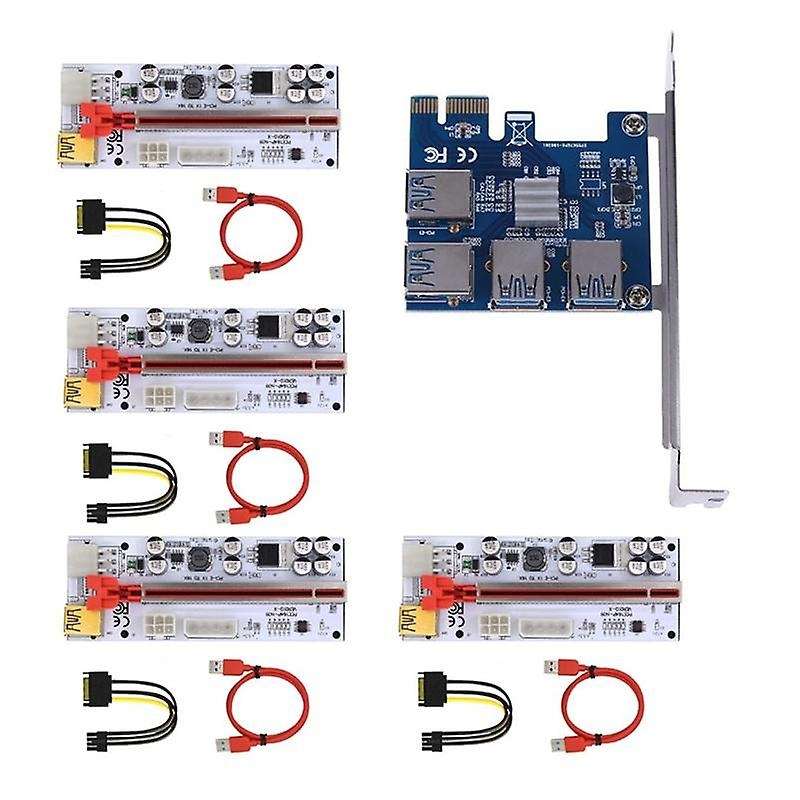 Pcie 1 to 4 Pciexpress Adapter+ver010-x Pro Riser Card