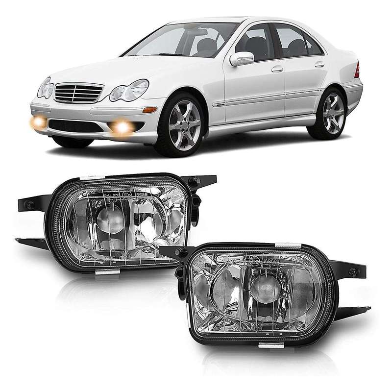 Car Front Bumper Fog Lights Lamp Shell without Bulb for Benz C-class