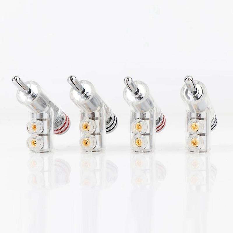 12pcs Hi-end Rhodium Plated Lock Speaker Cable Banana Plug Connector