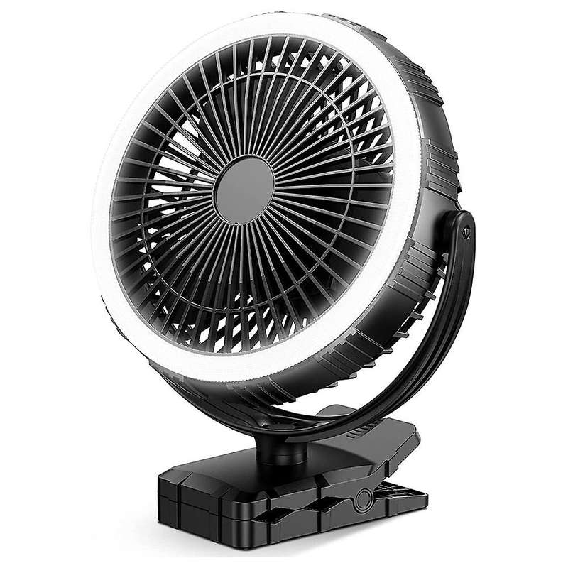 10000mah 8 Inch Camping Fan with Led Lantern with Hook for Travel