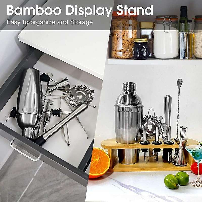 Bar Set Cocktail Shaker Set, Stainless Steel Bartender Kit