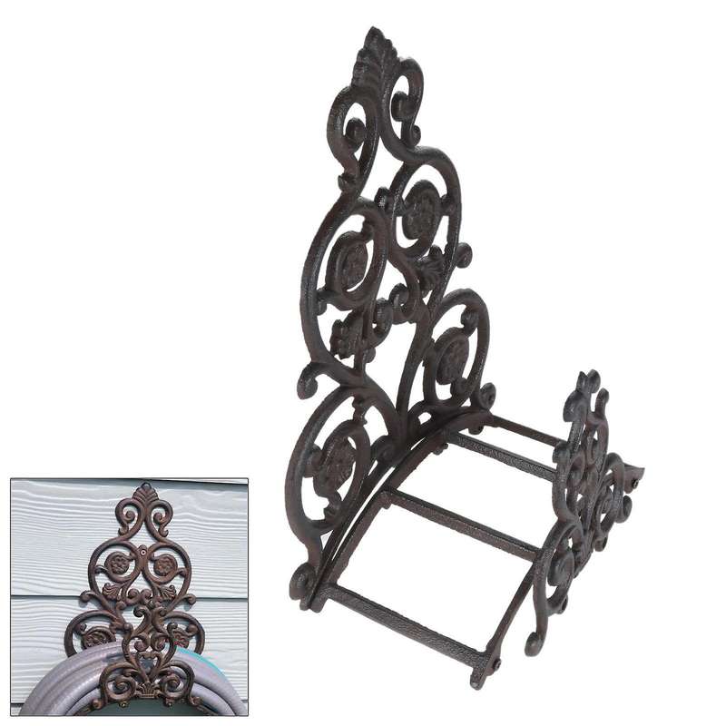Cast Iron Hose Holder Garden Water Pipe Rack Victorian Vintage Decor