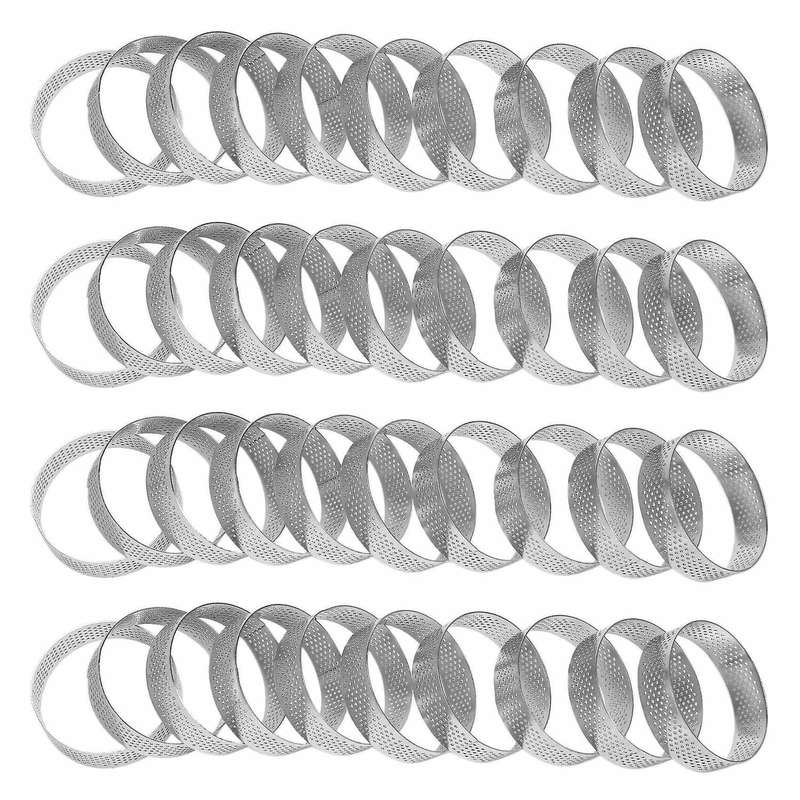 40pcs Fruit Pie Quiches Cake Mousse Mold Kitchen Baking Mould 7cm