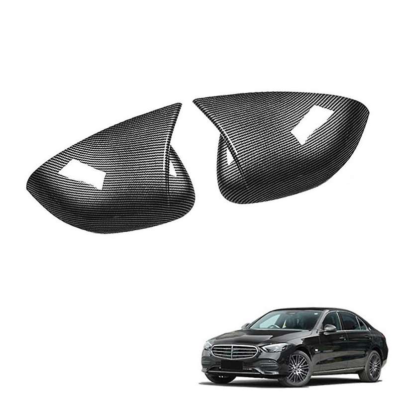Carbon Fiber Ox Horn Rearview Mirror Cover for Benz S C Class W223