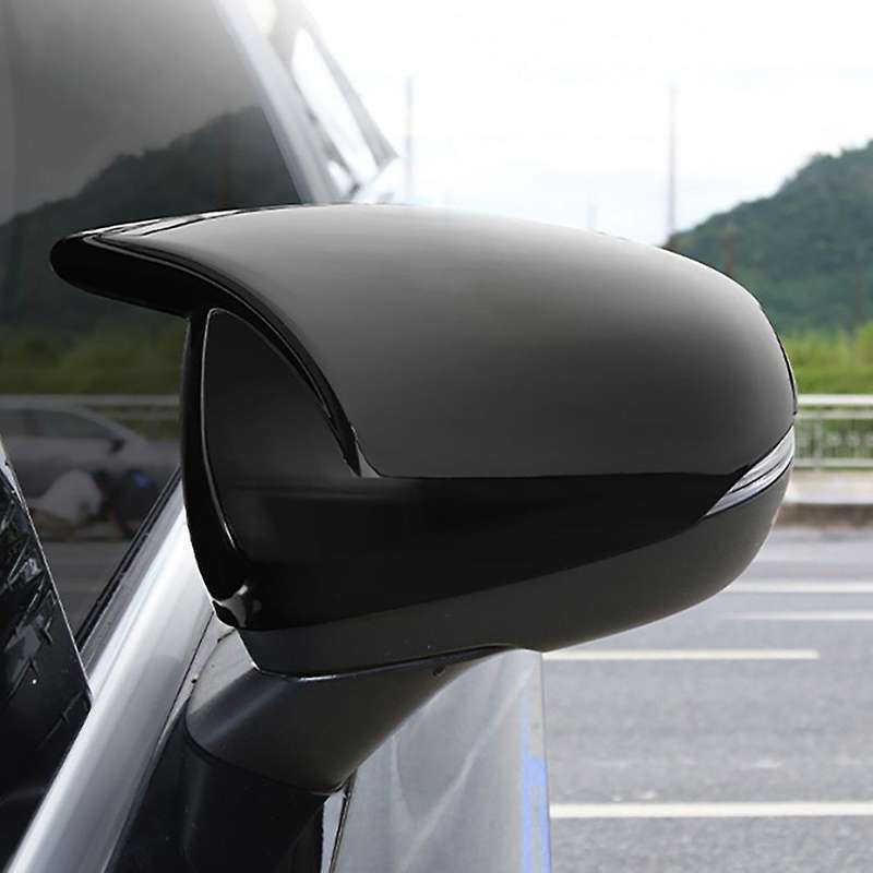 Glossy Black Ox Horn Rearview Mirror Cover for Benz S C Class W223