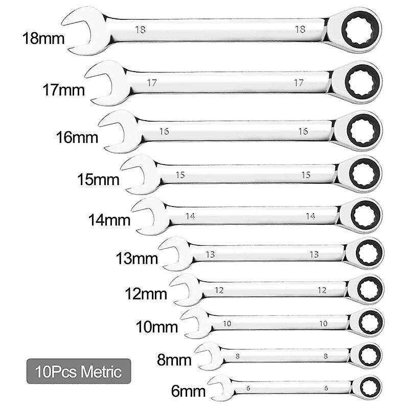 Ratchet Wrench Set 72 Tooth Gear Wrench Set Metric Car Repair Tools