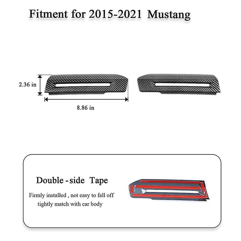 Inner Door Handle Trim Cover Trim for Ford Mustang,abs Carbon Fiber