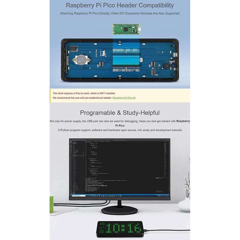 Waveshare Electronic Clock for Raspberry Pi Pico