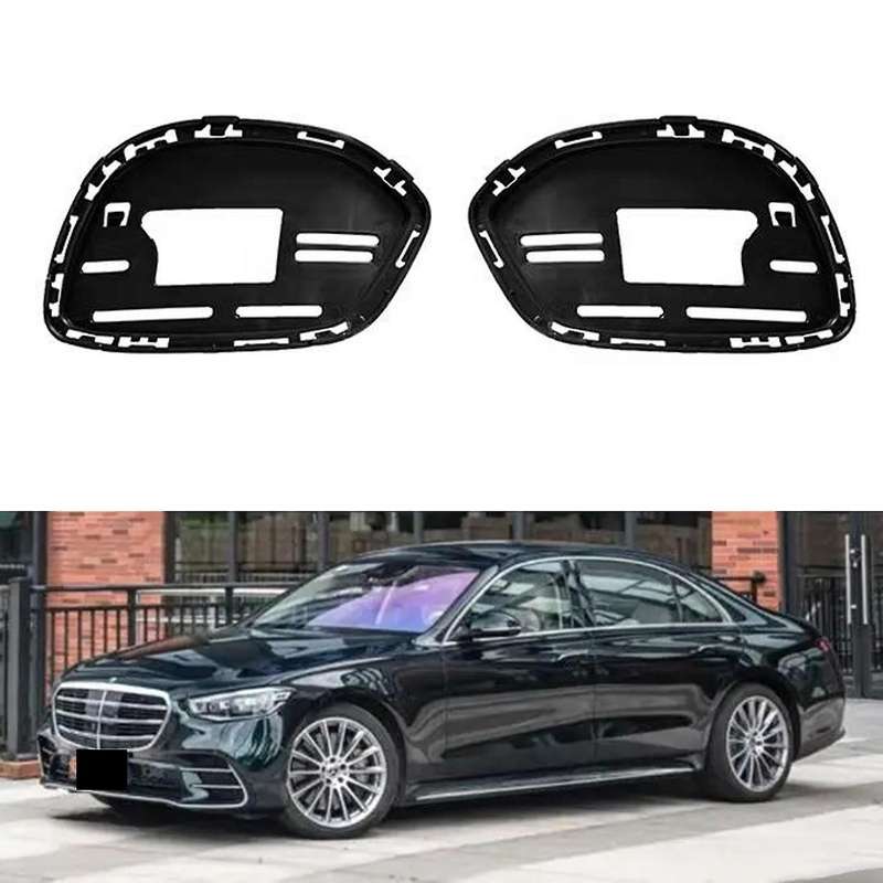 1pair Front Fog Light Panel Lamp Frame Grille Cover for Mercedes-benz