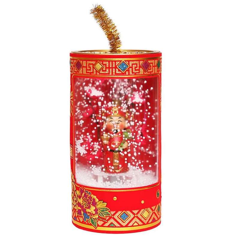 Spring Festival Snow Firecracker Shape Decoration New Year Ornaments