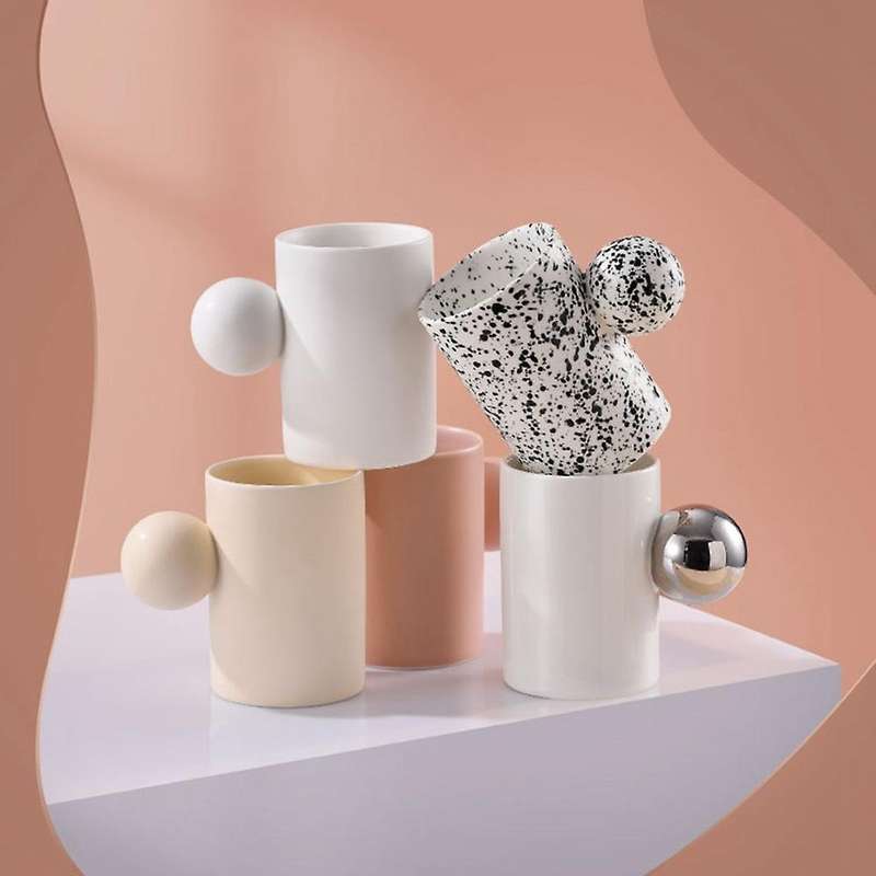Home Ceramic Mug Creative Shape Breakfast Coffee Cup Tableware C