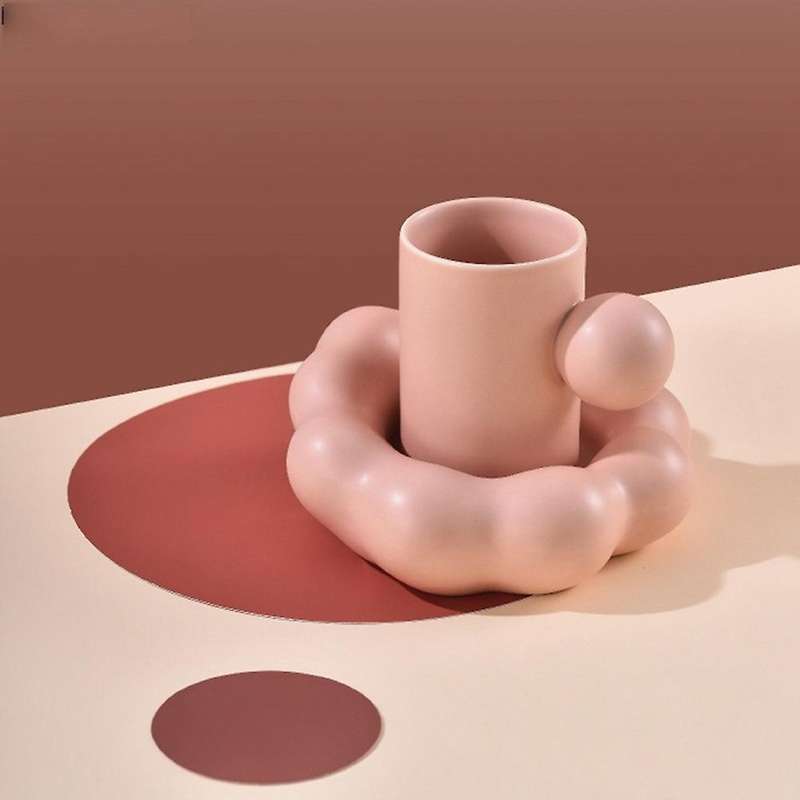 Home Ceramic Mug Creative Shape Breakfast Coffee Cup Tableware C