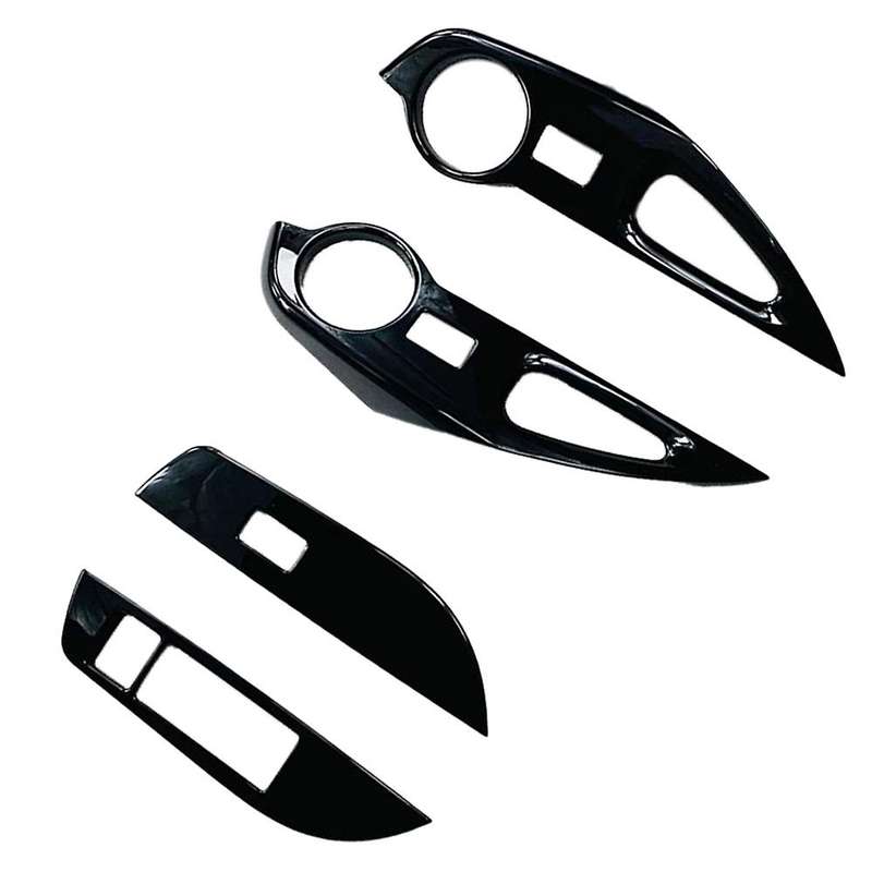 For Toyota Corolla Cross Car Window Lift Switch Cover Bright Black