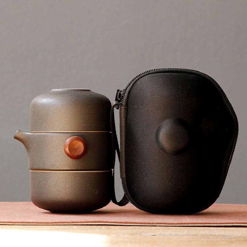 Japanese-style Ceramic Teapot Lid Bowl Teacup Handmade Tea Set-green