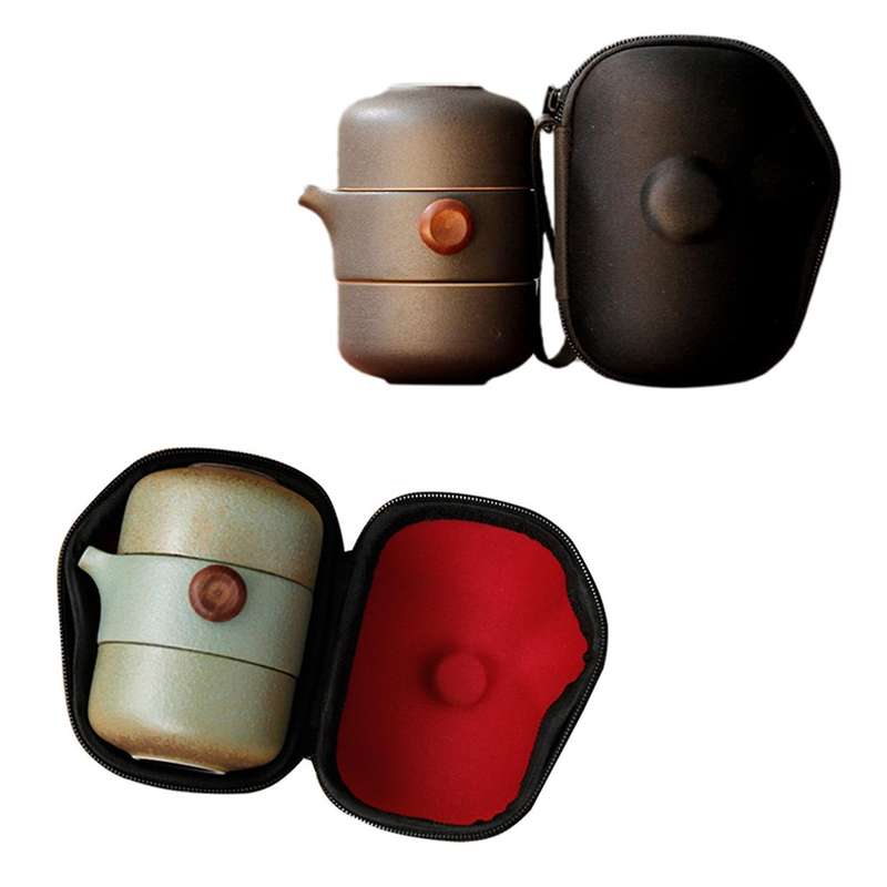 Japanese-style Ceramic Teapot Lid Bowl Teacup Handmade Tea Set-green
