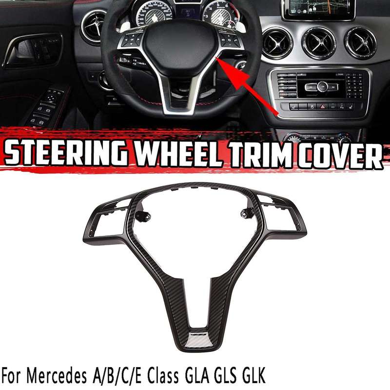 Car Carbon Fiber Steering Wheel Cover for Mercedes A/b/c/e Class Gla