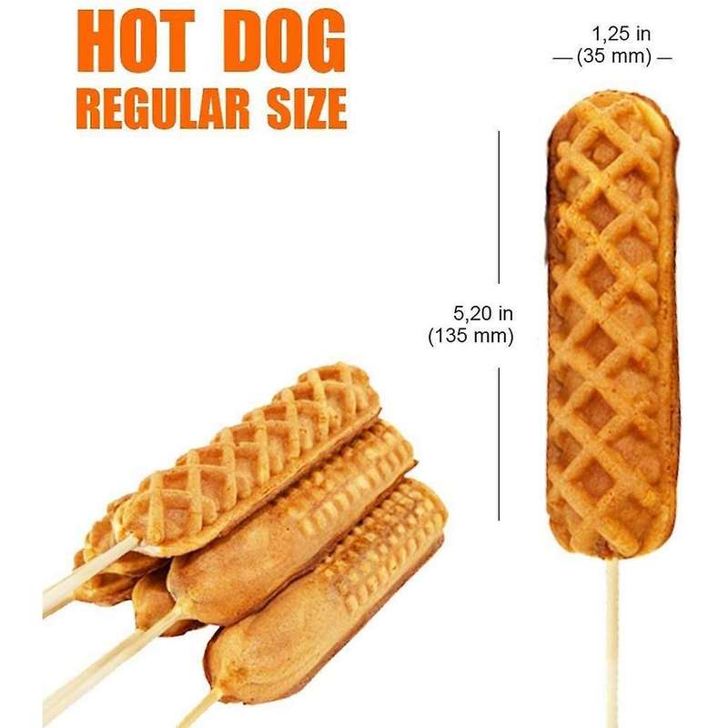 Electric Crispy Corn Hotdog Waffle Maker Mini Sausage Machine Eu Plug