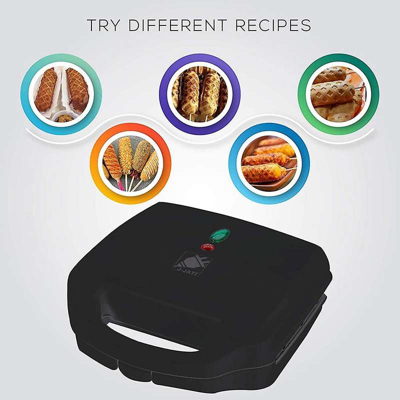 Electric Crispy Corn Hotdog Waffle Maker Mini Sausage Machine Eu Plug