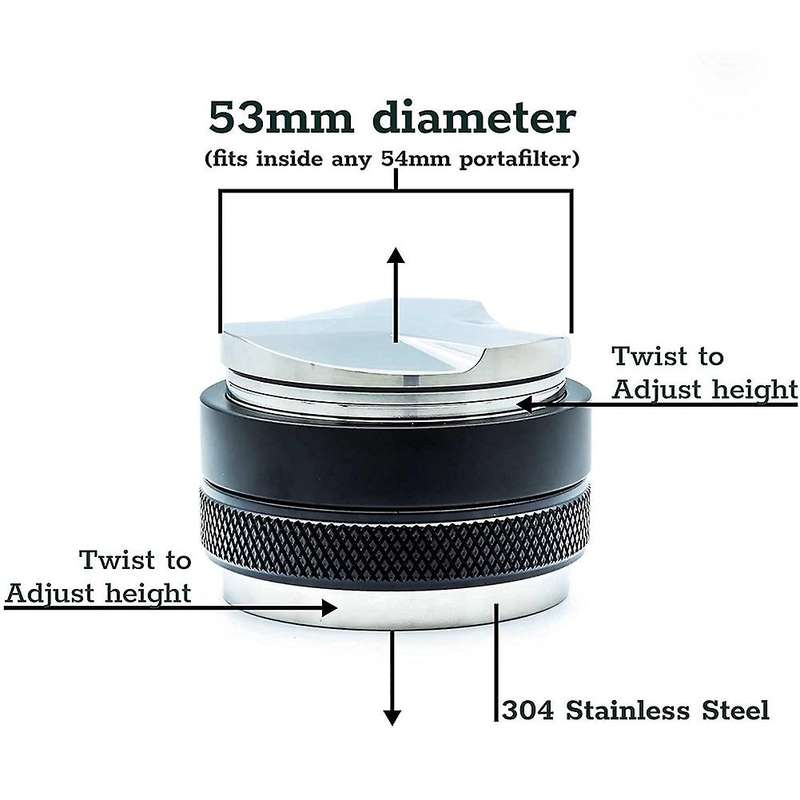 Coffee 54mm Bottomless Portafilter + 53mm Coffee Distributor