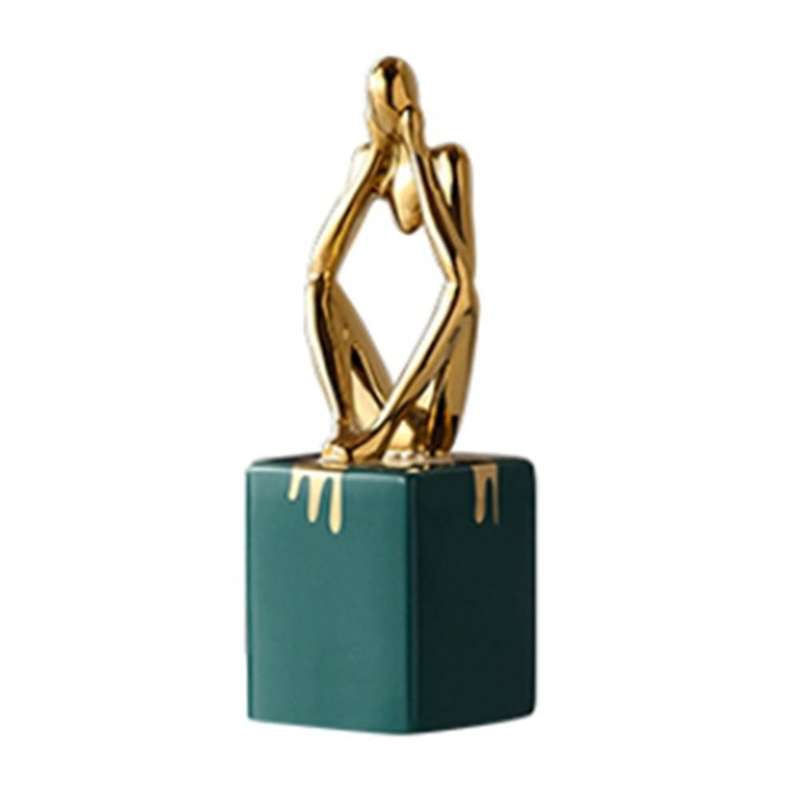 Abstract Thinker Character Statue Ceramic Home Office Desktop Decor B